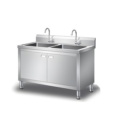 Lavabo i taula d’acer inoxidable